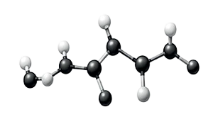 Illustration of a molecular model representing alpha-lipoic acid