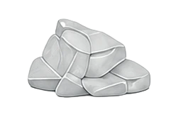 Illustration of silver-white mineral forms representing magnesium