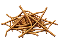 Illustration of golden-brown berberine-containing botanical roots
